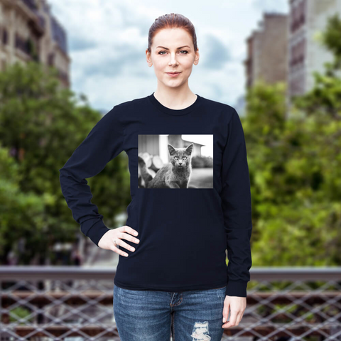 Designer Soul Cat Unisex long sleeve T Shirt (Please state sizes when order thank you)