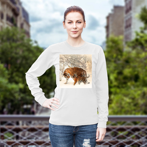Tiger style Unisex long sleeved T shirt (Please state sizes when ordering thank you)