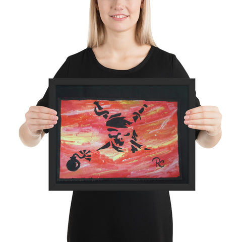 Pirate Fire Framed matte paper poster