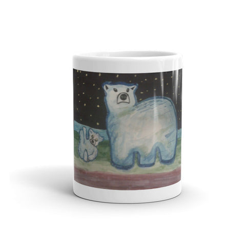 Blue Save the Polar Bear Mug (Free shipping)