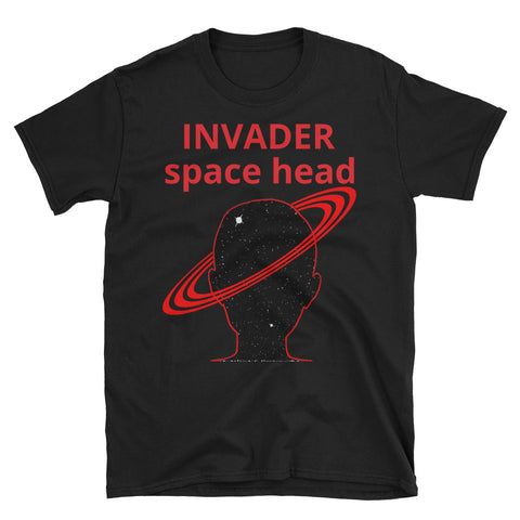 Invader space head Short-Sleeve Unisex T-Shirt (Free shipping)