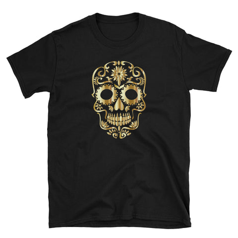 Gold Skull Short-Sleeve Unisex T-Shirt (Free shipping)