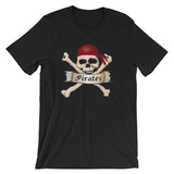 Pirate skull n crossbones with scroll Unisex short sleeve t-shirt