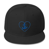 Diver Collection Anchor Wool Blend Snapback baseball cap (Free Shipping)