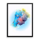 Colourfull lady Framed poster (Free shipping)