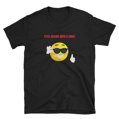 Style begins with a smile Short-Sleeve Unisex T-Shirt (free shipping)