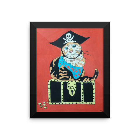 Pirate Cat Guard Original Rob C Framed poster (Free Shipping)