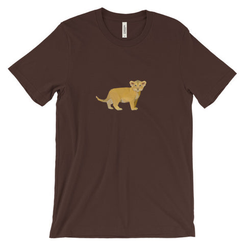 Cute lion cub Unisex short sleeve t-shirt (Free shipping)