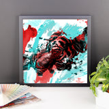 Splash Tiger Framed poster (Free shipping)
