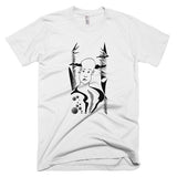 Black line character  Short sleeve men's t-shirt (Free shipping)