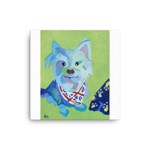 Canvas of a Trendy dog print (Free shipping)