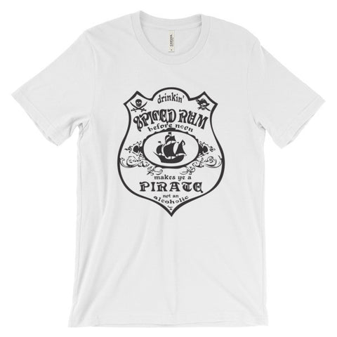Pirate Rum motif Unisex short sleeve t-shirt (Free shipping)