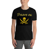 Pirate on Short-Sleeve Unisex T-Shirt